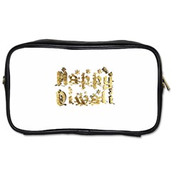 Happy Diwali Gold Golden Stars Star Festival Of Lights Deepavali Typography Toiletries Bags by yoursparklingshop