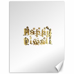 Happy Diwali Gold Golden Stars Star Festival Of Lights Deepavali Typography Canvas 12  X 16   by yoursparklingshop