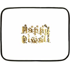 Happy Diwali Gold Golden Stars Star Festival Of Lights Deepavali Typography Fleece Blanket (mini) by yoursparklingshop