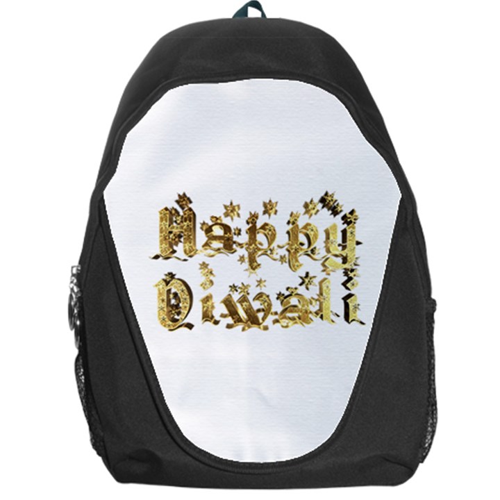 Happy Diwali Gold Golden Stars Star Festival Of Lights Deepavali Typography Backpack Bag