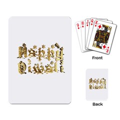 Happy Diwali Gold Golden Stars Star Festival Of Lights Deepavali Typography Playing Card by yoursparklingshop