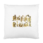 Happy Diwali Gold Golden Stars Star Festival Of Lights Deepavali Typography Standard Cushion Case (Two Sides) Front