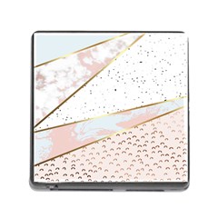Collage,white Marble,gold,silver,black,white,hand Drawn, Modern,trendy,contemporary,pattern Memory Card Reader (square) by NouveauDesign
