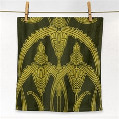 Art Nouveau Green Face Towel by NouveauDesign