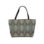 Art deco teal brown Shoulder Handbags Back