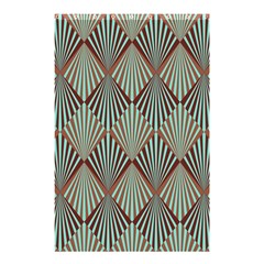 Art Deco Teal Brown Shower Curtain 48  X 72  (small)  by NouveauDesign