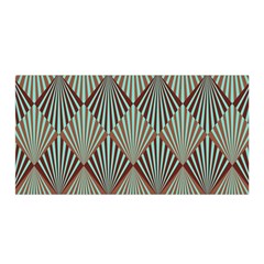 Art deco teal brown Satin Wrap