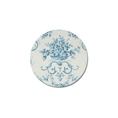 Blue Vintage Floral  Golf Ball Marker (4 Pack) by NouveauDesign