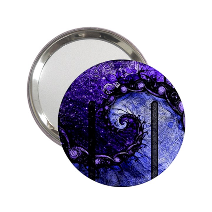 Beautiful Violet Spiral For Nocturne Of Scorpio 2.25  Handbag Mirrors