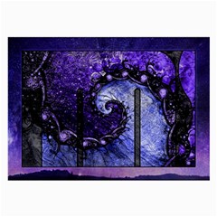 Beautiful Violet Spiral For Nocturne Of Scorpio Large Glasses Cloth (2-side) by jayaprime