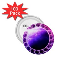 Beautiful Violet Nasa Deep Dream Fractal Mandala 1 75  Buttons (100 Pack)  by jayaprime
