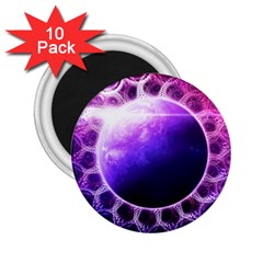 Beautiful Violet Nasa Deep Dream Fractal Mandala 2 25  Magnets (10 Pack)  by jayaprime