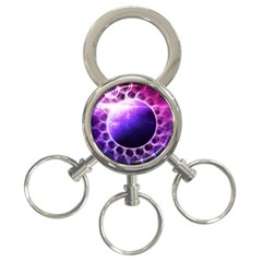 Beautiful Violet Nasa Deep Dream Fractal Mandala 3-ring Key Chains by jayaprime