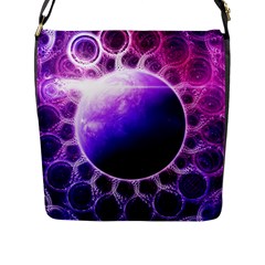 Beautiful Violet Nasa Deep Dream Fractal Mandala Flap Messenger Bag (l)  by jayaprime