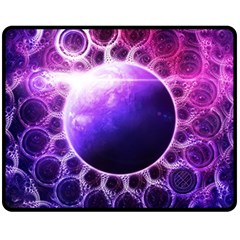 Beautiful Violet Nasa Deep Dream Fractal Mandala Double Sided Fleece Blanket (medium)  by jayaprime