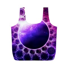Beautiful Violet Nasa Deep Dream Fractal Mandala Full Print Recycle Bags (m)  by jayaprime
