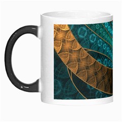 Beautiful Leather & Blue Turquoise Fractal Jewelry Morph Mugs by jayaprime