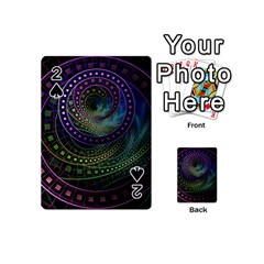 Oz The Great With Technicolor Fractal Rainbow Playing Cards 54 (mini)  by jayaprime