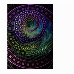 Oz The Great With Technicolor Fractal Rainbow Large Garden Flag (two Sides) by jayaprime