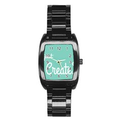 Bloem Logomakr 9f5bze Stainless Steel Barrel Watch by createinc