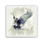 Cute Owl In Watercolor Memory Card Reader (Square)  Front