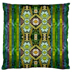 Bread Sticks And Fantasy Flowers In A Rainbow Standard Flano Cushion Case (one Side) by pepitasart