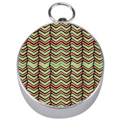 Zig Zag Multicolored Ethnic Pattern Silver Compasses by dflcprintsclothing