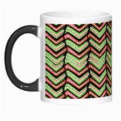 Zig Zag Multicolored Ethnic Pattern Morph Mugs by dflcprintsclothing