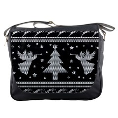 Ugly Christmas Sweater Messenger Bags by Valentinaart