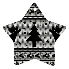 Ugly Christmas Sweater Ornament (star) by Valentinaart
