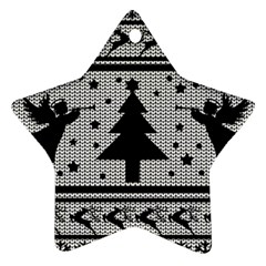 Ugly Christmas Sweater Star Ornament (two Sides) by Valentinaart