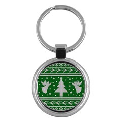 Ugly Christmas Sweater Key Chains (round) 