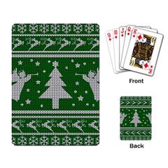 Ugly Christmas Sweater Playing Card by Valentinaart