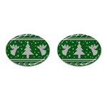 Ugly Christmas Sweater Cufflinks (Oval) Front(Pair)