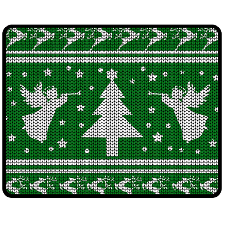 Ugly Christmas Sweater Fleece Blanket (Medium) 