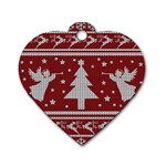 Ugly Christmas Sweater Dog Tag Heart (One Side) Front