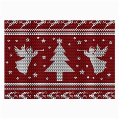 Ugly Christmas Sweater Large Glasses Cloth (2-side) by Valentinaart