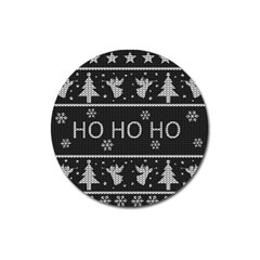 Ugly Christmas Sweater Magnet 3  (round) by Valentinaart