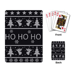 Ugly Christmas Sweater Playing Card by Valentinaart