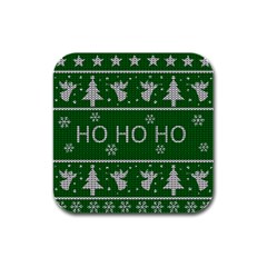 Ugly Christmas Sweater Rubber Square Coaster (4 pack) 