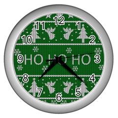 Ugly Christmas Sweater Wall Clocks (Silver) 