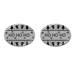 Ugly Christmas Sweater Cufflinks (Oval) Front(Pair)