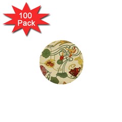 Floral Art Nouveau 1  Mini Buttons (100 Pack)  by NouveauDesign