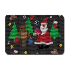Ugly Christmas Sweater Small Doormat  by Valentinaart