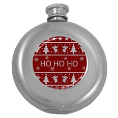 Ugly Christmas Sweater Round Hip Flask (5 Oz)