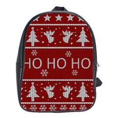 Ugly Christmas Sweater School Bag (Large)