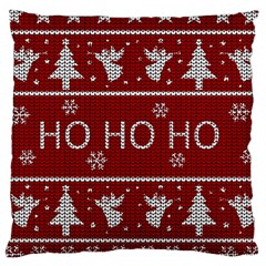 Ugly Christmas Sweater Large Cushion Case (Two Sides)