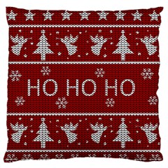 Ugly Christmas Sweater Large Flano Cushion Case (One Side)