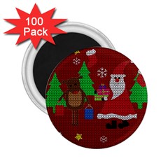 Ugly Christmas Sweater 2 25  Magnets (100 Pack)  by Valentinaart