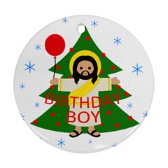 Jesus - Christmas Round Ornament (two Sides) by Valentinaart